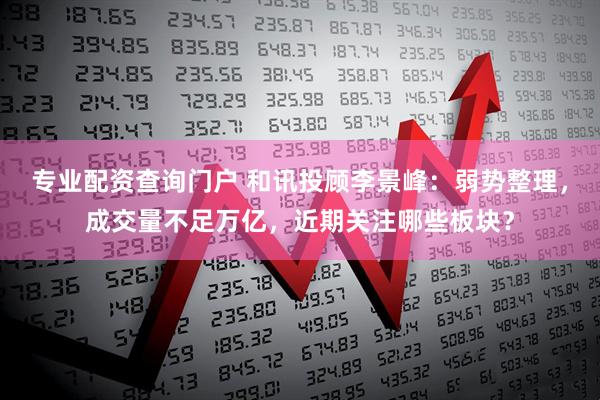 专业配资查询门户 和讯投顾李景峰：弱势整理，成交量不足万亿，近期关注哪些板块？