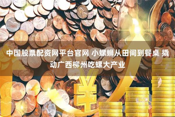 中国股票配资网平台官网 小螺蛳从田间到餐桌 撬动广西柳州吃螺大产业